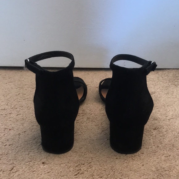 Black Rampage 2 inch Block Heels with Ankle Strap - Size 7 - Picture 3 of 4